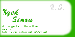 nyek simon business card